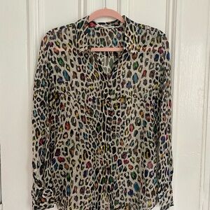 Equipment Leopard Print Top